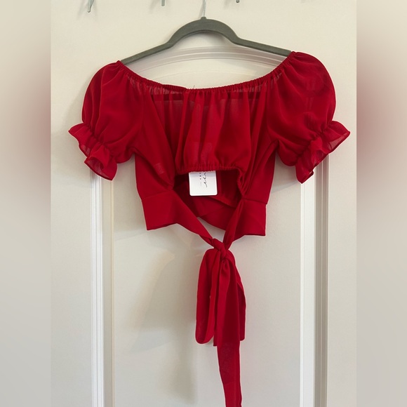 Red Crop Top - Picture 2 of 2